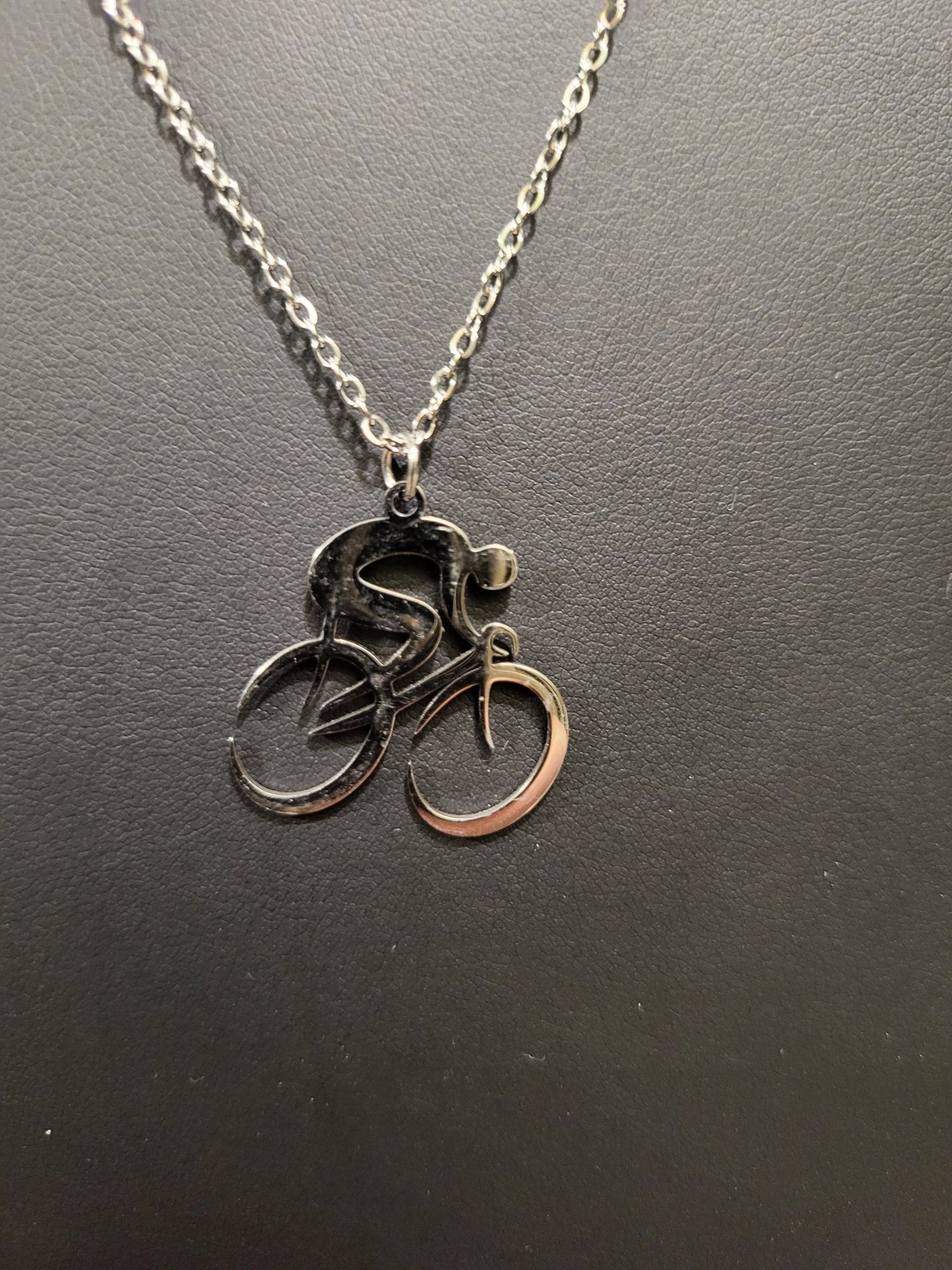 Cyclist Cycling Chain Necklace Pendant Stainless Steel