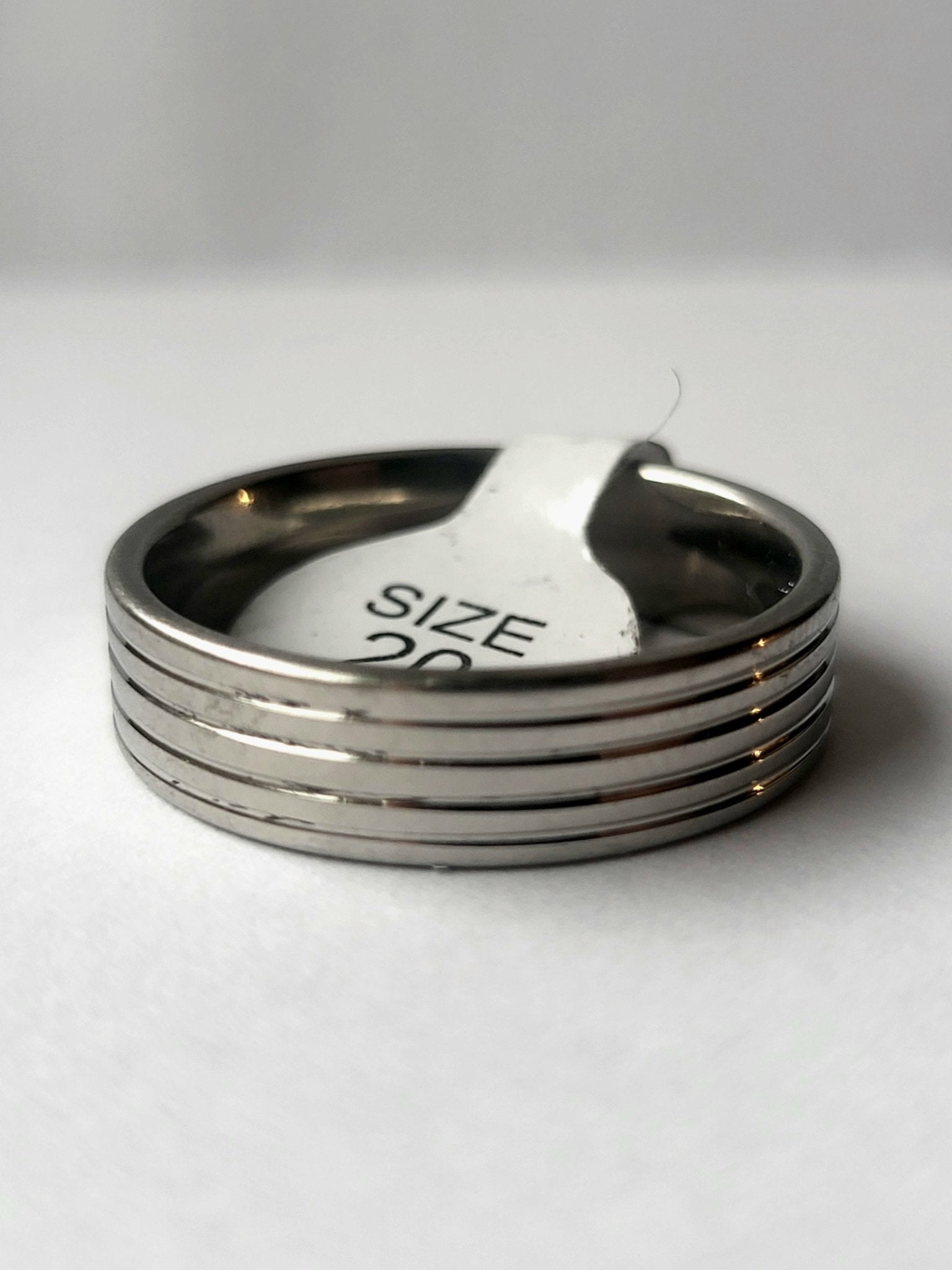 Ribbed Stainless Steel Unisex Fashion Ring - The Odd Little Shop