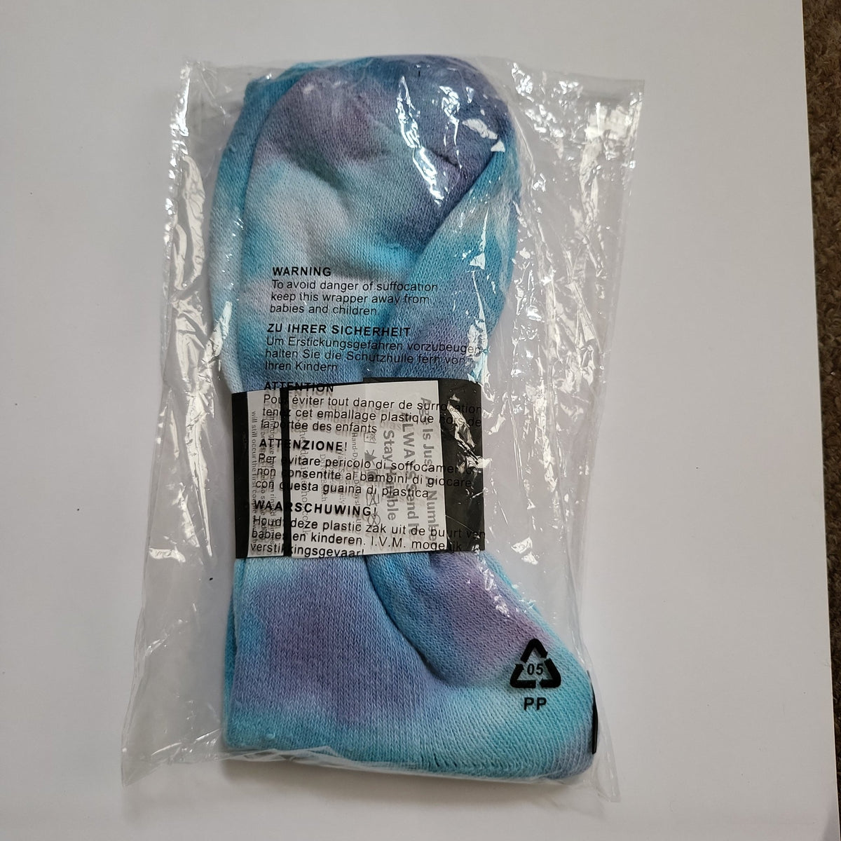 Tye-Dye Socks Bench 1 Pair Pastle Blue Purple - The Odd Little Shop