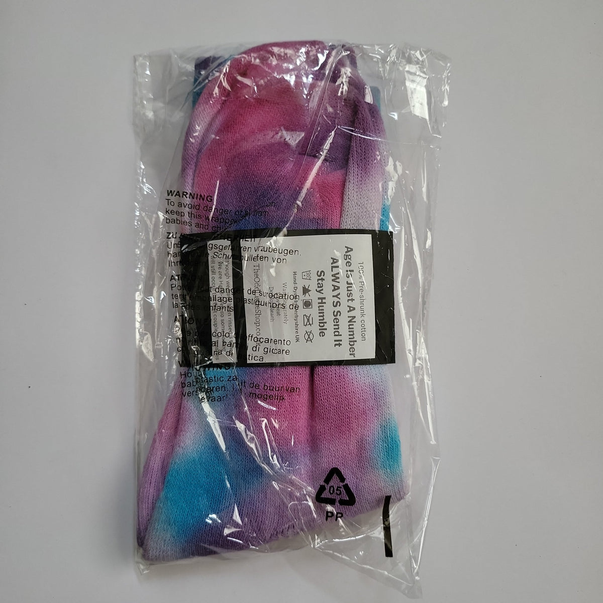 Tye-Dye Socks Bench 1 Pair Pastle Purple Blue Pink 3-6 - The Odd Little Shop