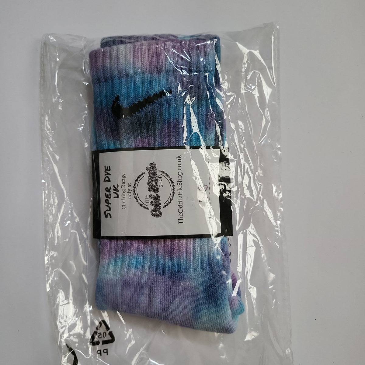 Tye-Dye Socks Nike 1 Pair Pastle Blue Purple 5-8 - The Odd Little Shop