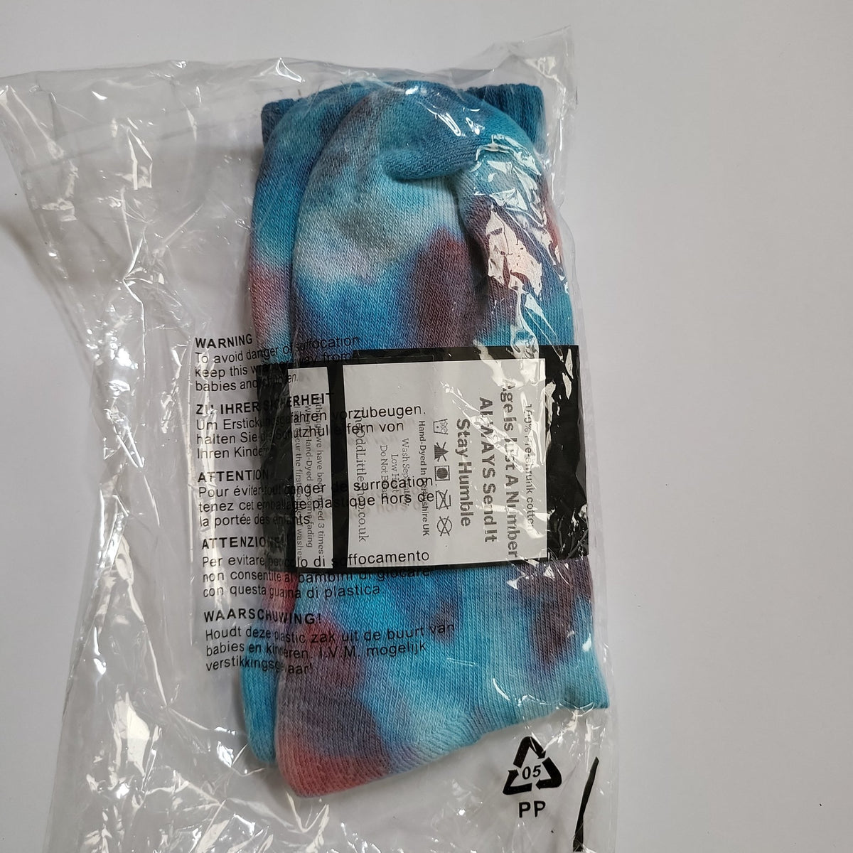 Tye-Dye Socks Nike 1 Pair Pastle Blue Purple Red 5-8 - The Odd Little Shop