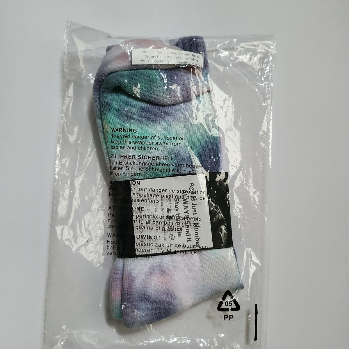 Tye-Dye Socks Nike 1 Pair Pastle Green Blue hint of Pink 8-11 - The Odd Little Shop