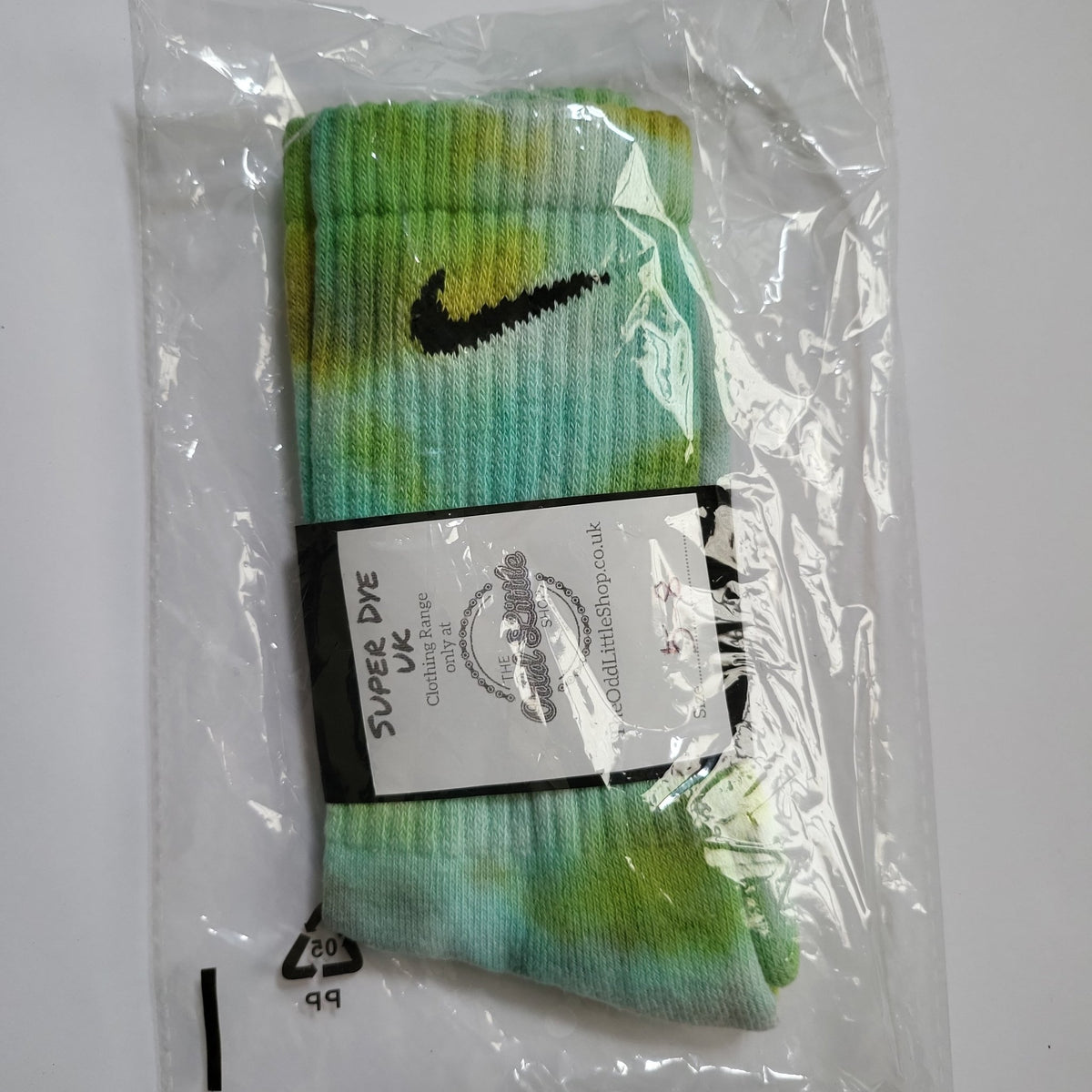 Tye-Dye Socks Nike 1 Pair Pastle Green Light Green 5-8 - The Odd Little Shop