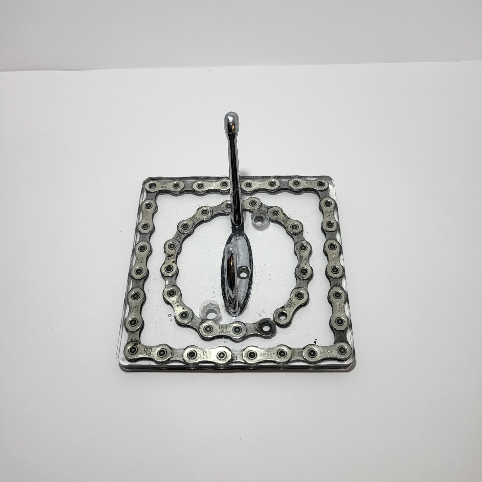 Handmade Coat Rack Kit Hanger with Recycled Bike Chain Cycle Gift - The Odd Little Shop