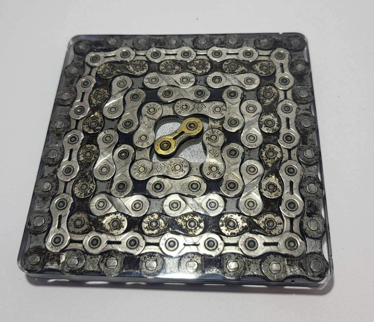 Large Square Coaster with Recycled Bike Chains Cycle Gift - The Odd Little Shop