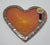 Medium Heart Plaque with Recycled Bike Chain Red Gold Cycle Gift - The Odd Little Shop