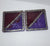 Pair Large Square Coasters With Recycled Bike Chain Purple Red Cycle Gift - The Odd Little Shop