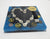 Small Square Coaster with Heart Recycled Bike Chain Black Blue Cyclist Gift - The Odd Little Shop