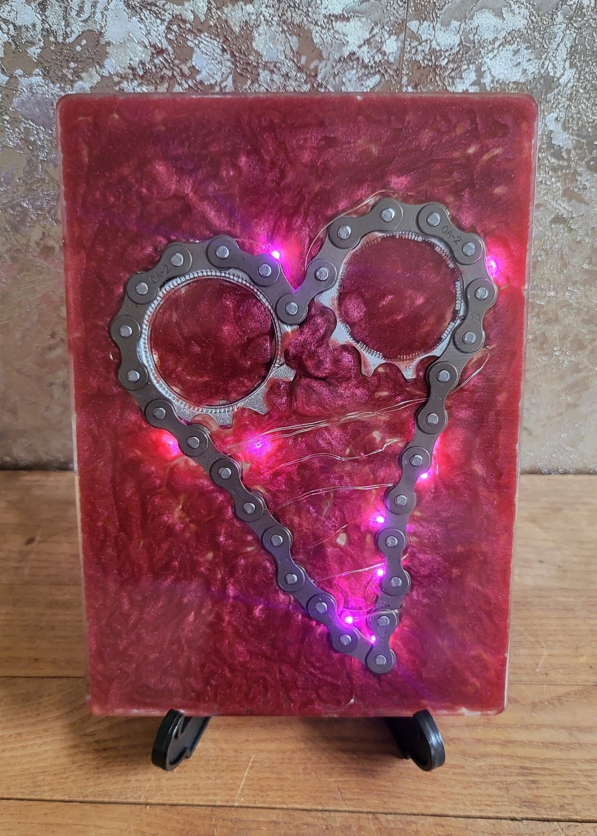 Unique Bike Chain Light-UP Heart Plaque Cycle Gift - The Odd Little Shop