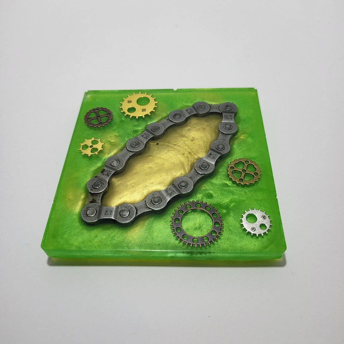 Unique Square Coaster Small Recycled Bike Chain Cycle Gift - The Odd Little Shop